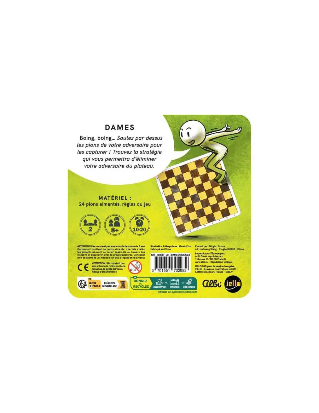 Iello Jeu magnétique Dames -