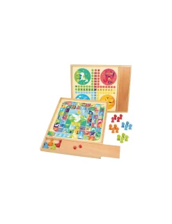 Enfant Jeujura Jeux de l'oie et petits chevaux -