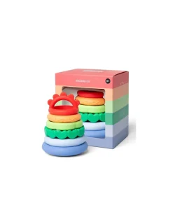LittLe L Jouet à empiler arc en ciel -