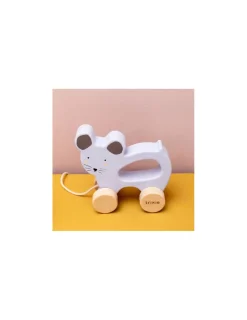 Trixie Jouet à tirer en bois Souris -