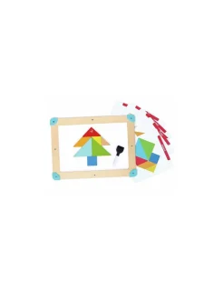 Hape Toys Labyrinthe magnétique Tangram 3 en 1 - Hape