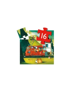 Djeco Le camion de pompier puzzle 16 pièces -