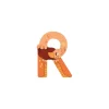 Moulin Roty Lettre R orange en bois -