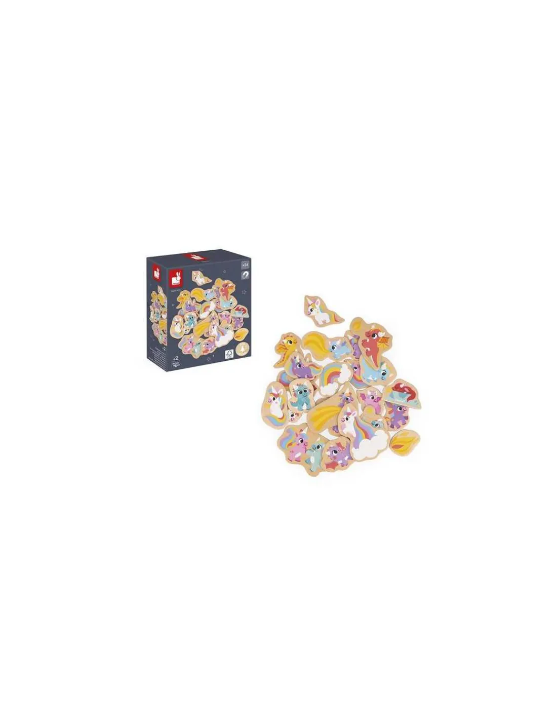 Janod Magnets Licornes et dragons 24 pièces -