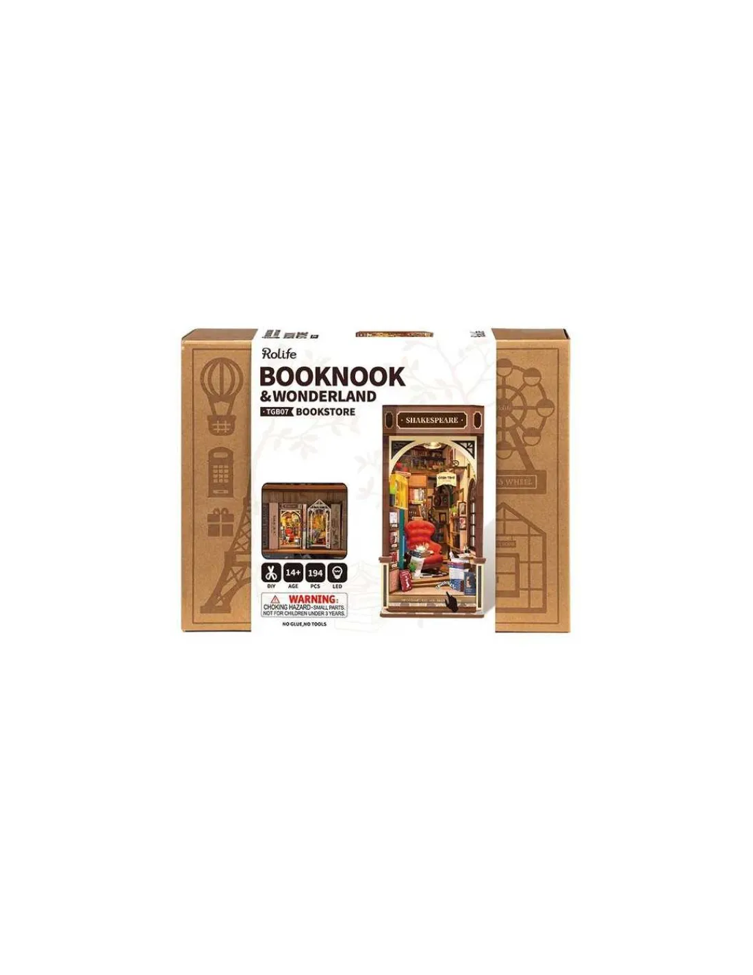 Rolife Maquette Bookstore Shakespeare Book Nook - -