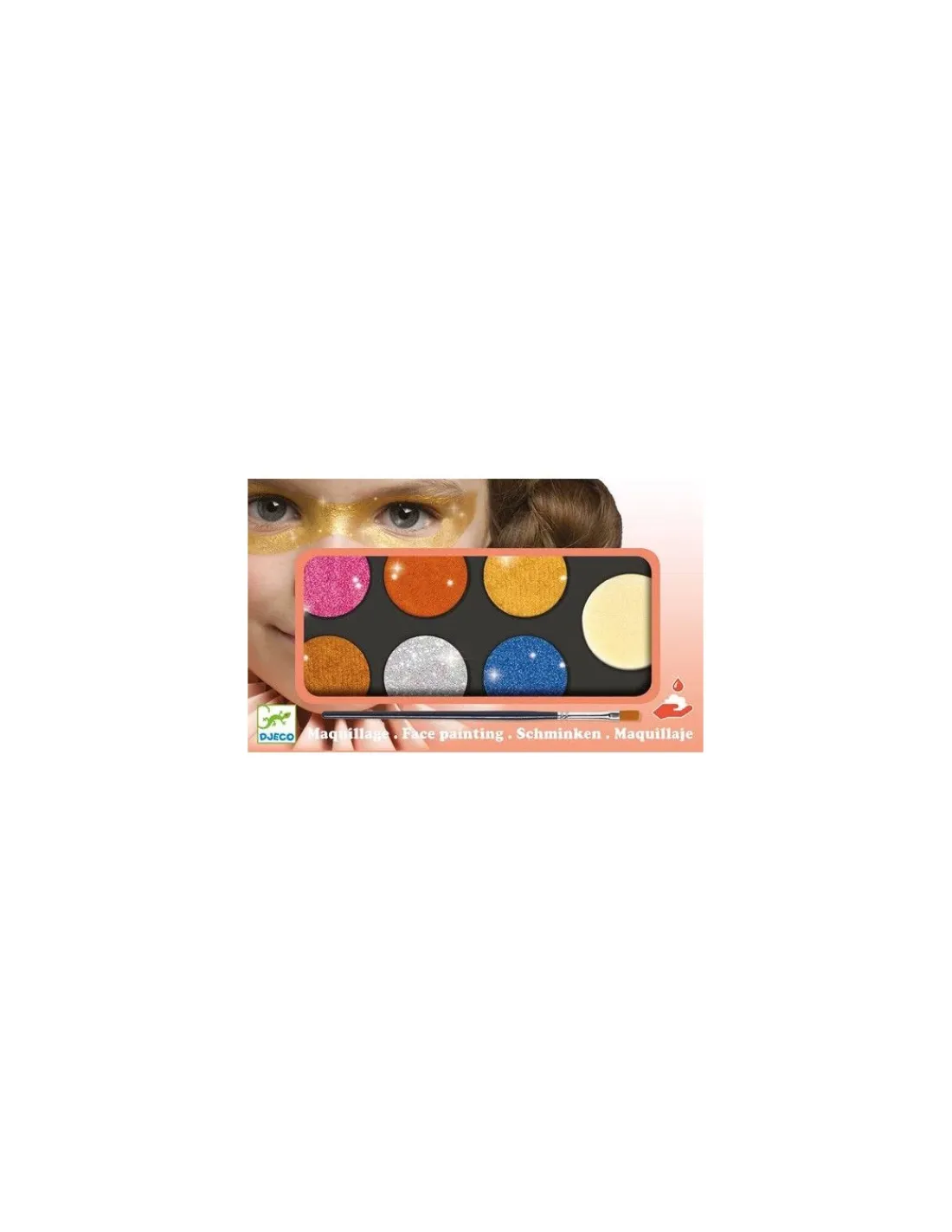 Enfant Djeco Maquillage palette 6 couleurs effet métal -