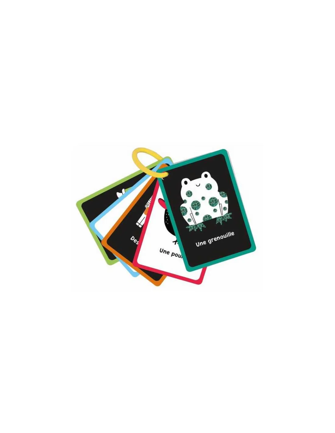 Auzou Mes premières cartes pour éveiller bébé noir et blanc -