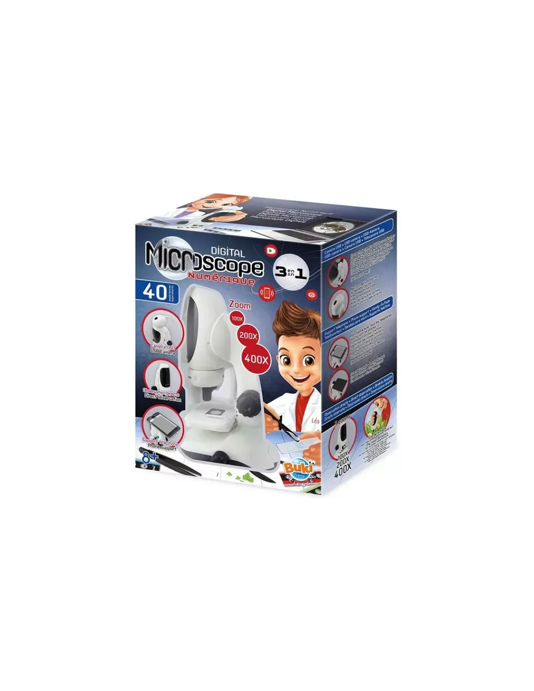 Enfant Buki France Microscope vidéo 3 en 1 - Buki