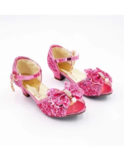 Labay Mules à Nœuds et Paillette Rose 5 - 7 ans -