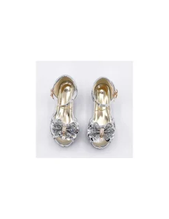 Enfant Labay Mules à Nœuds et Paillette argentée 5 - 7 ans -