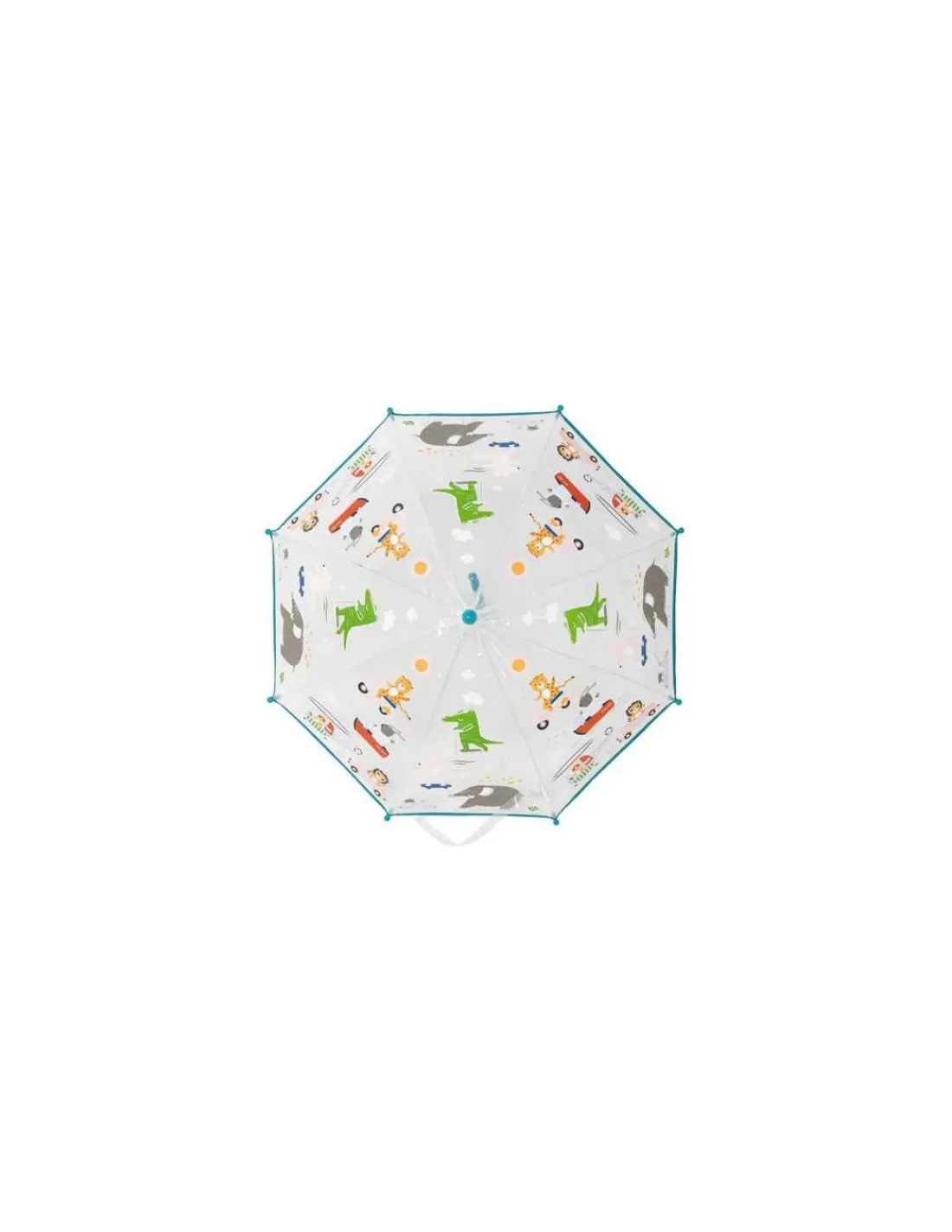 Enfant LittLe L Parapluie animaux et transports transparent et magique -