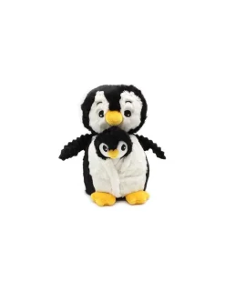Les Deglingos Peluche Iglou le pingouin maman et bébé noir - Les Ptipotos by Déglingos