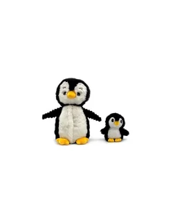 Les Deglingos Peluche Iglou le pingouin maman et bébé noir - Les Ptipotos by Déglingos