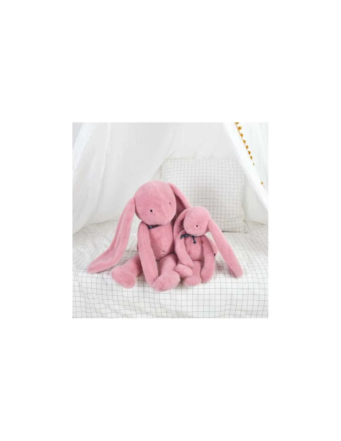Mailou Tradition Peluche Lapin Méloé 37 cm Rosée - Maïlou Tradition
