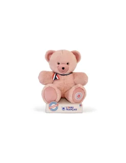 L'Ours Francais Peluche L'ours français 35 cm Rose pastel