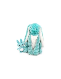 Les Deglingos Peluche Toudou le lapin aqua - Les Ptipotos by Déglingos
