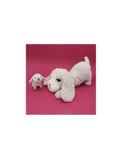 Les Deglingos Peluche Toutou le chien gris clair - Les Ptipotos by Déglingos