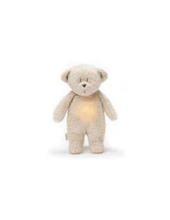 Moonie Peluche veilleuse musicale ourson Sable -