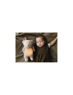 Moonie Peluche veilleuse musicale ourson Sable -