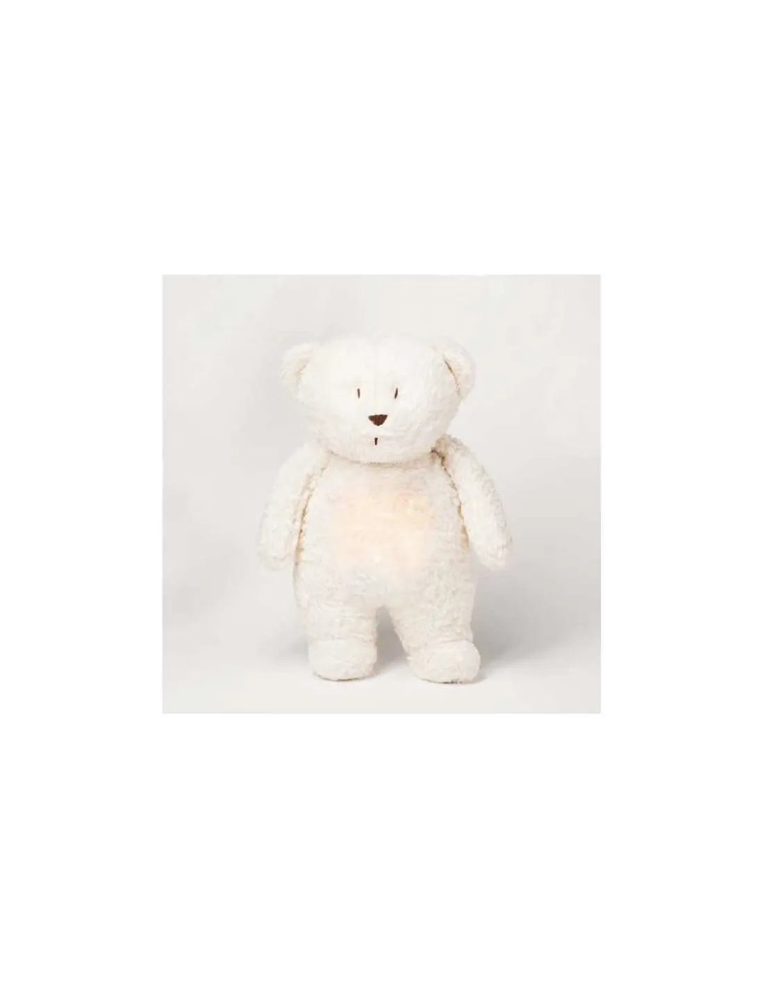 Moonie Peluche veilleuse musicale ourson Blanc polaire -