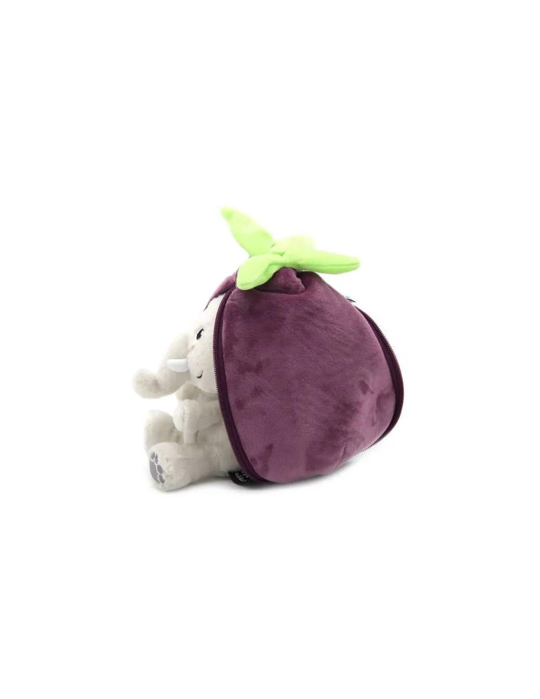 Les Deglingos Peluche Velvet l'éléphant aubergine - Flipetz by Déglingos