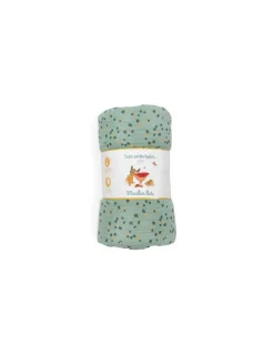 Moulin Roty Plaid sauge Trois petits lapins -