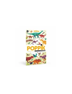 Poppik Poster en stickers dinosaures -