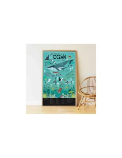 Poppik Poster en stickers océans -