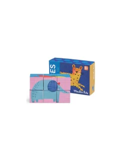 Moulin Roty Puzzle 6 cubes Les toupitis -