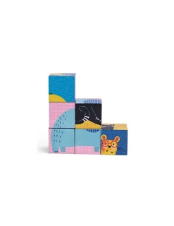 Moulin Roty Puzzle 6 cubes Les toupitis -