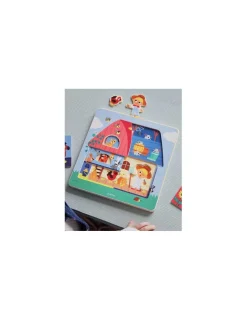 Djeco Puzzle 3 niveaux Chez Moo -