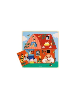 Djeco Puzzle 3 niveaux Chez Moo -