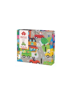 Enfant Moulin Roty Puzzle 48 pièces en ville Les Popipop -