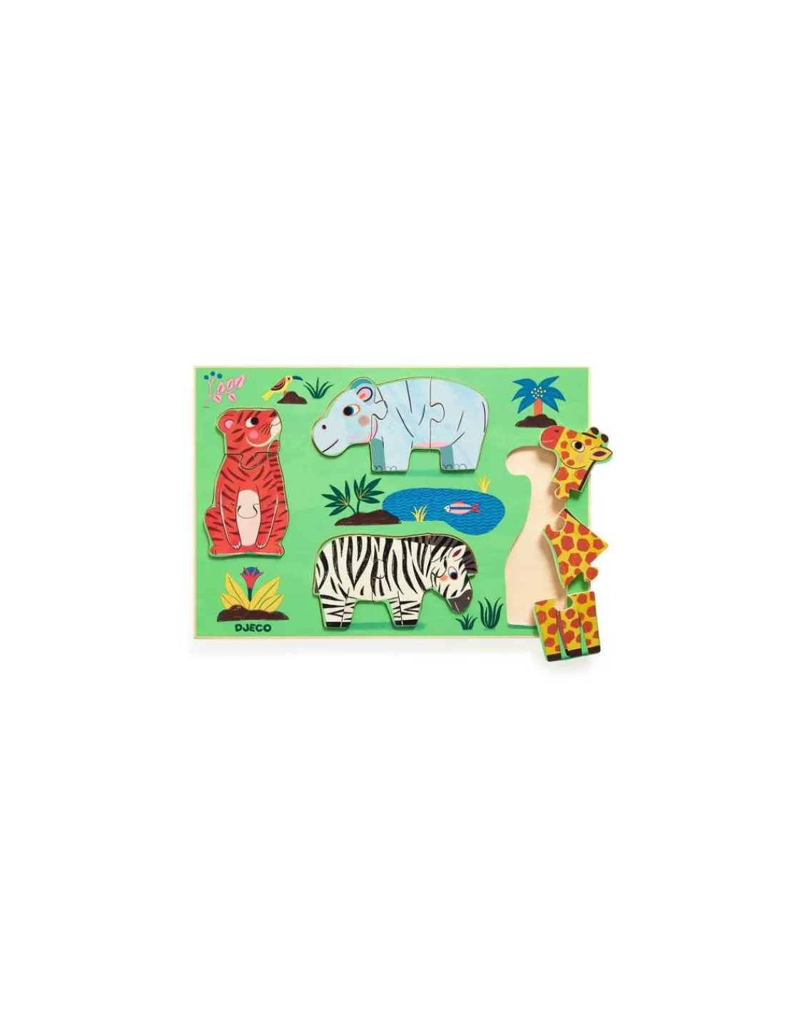 Djeco Puzzle bois Coucou Tigre -