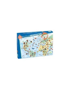 Djeco Puzzle d'observation animaux du monde 100 pièces -
