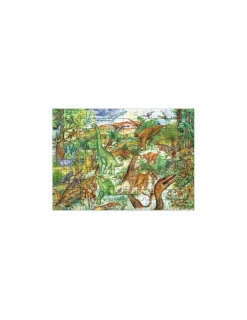 Djeco Puzzle d'observation Dinosaures et livret -