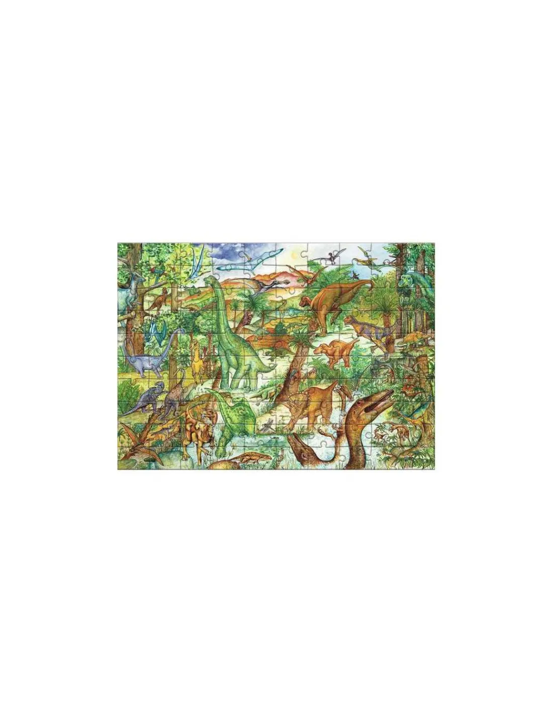 Djeco Puzzle d'observation Dinosaures et livret -