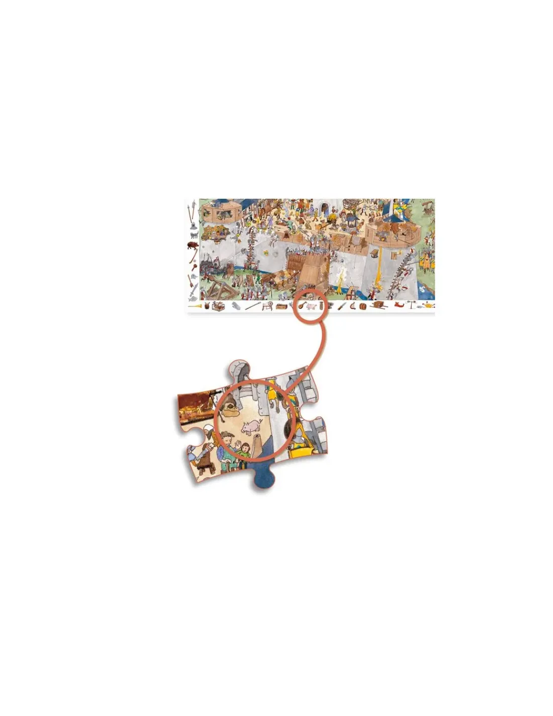 Djeco Puzzle d'observation Le chateau fort -