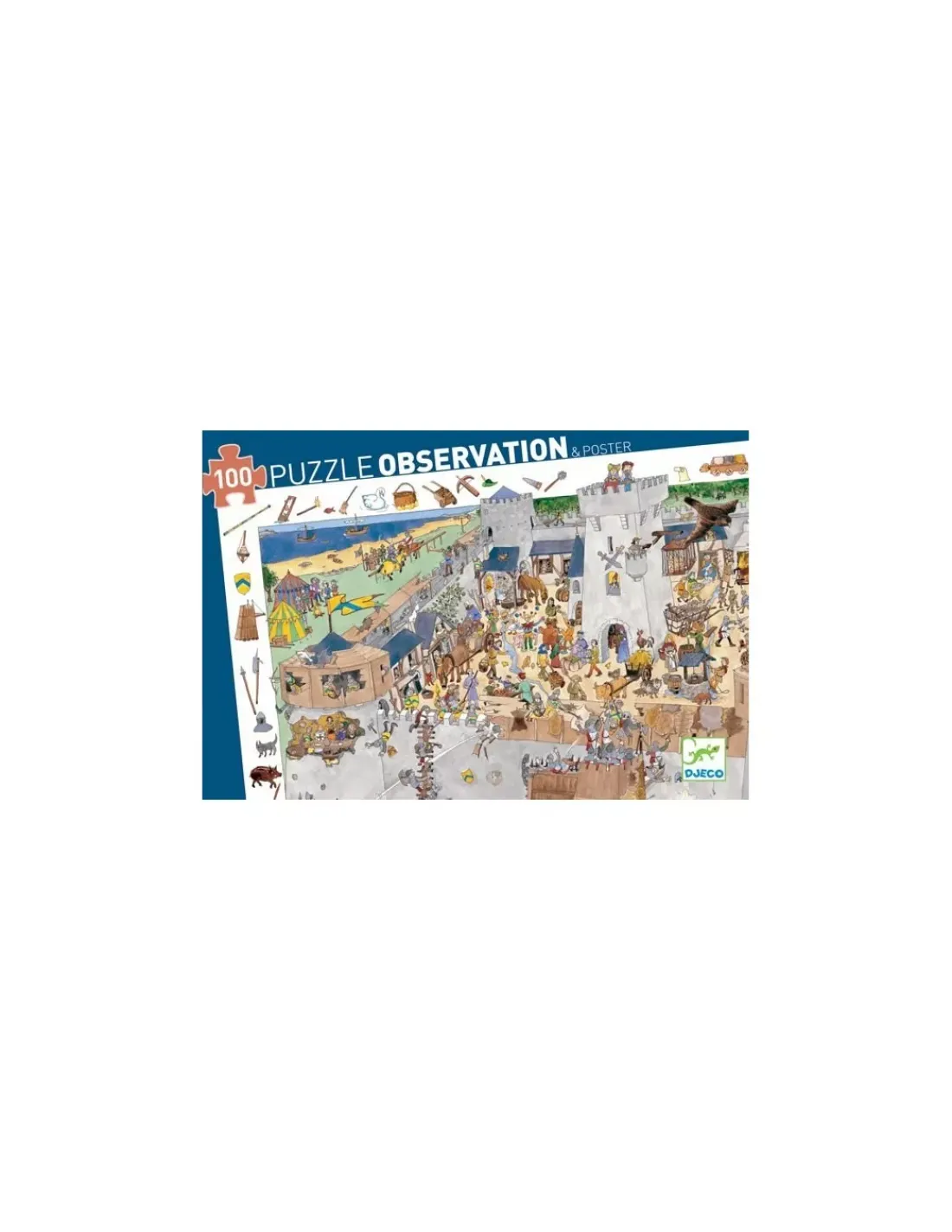 Djeco Puzzle d'observation Le chateau fort -