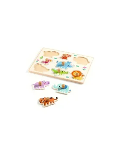 Djeco Puzzle en bois Hippo'n'Co -