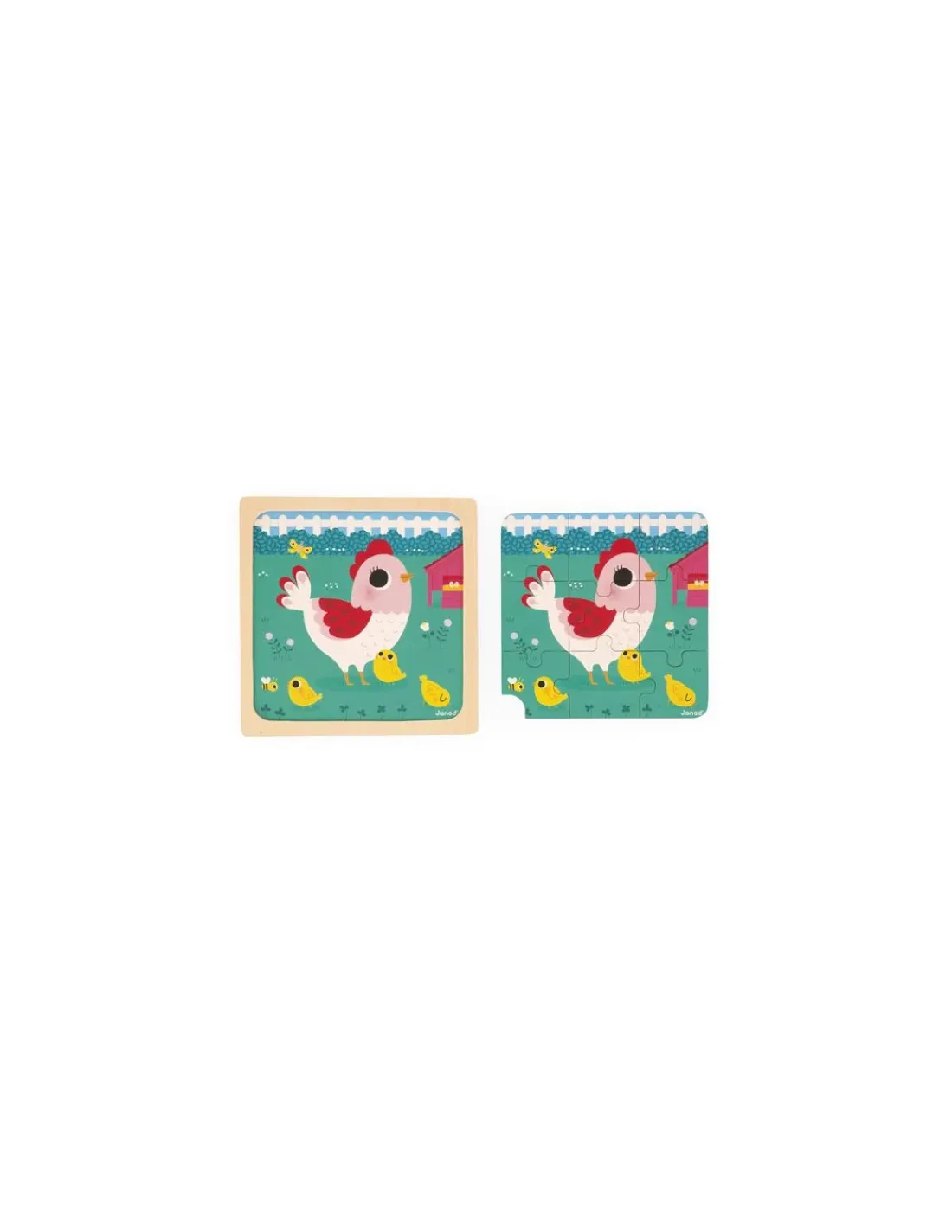 Janod Puzzle en bois Poulette Henriette -