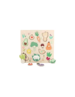 Vilac Puzzle Encastrement boutons bois légumes Sarah Betz -