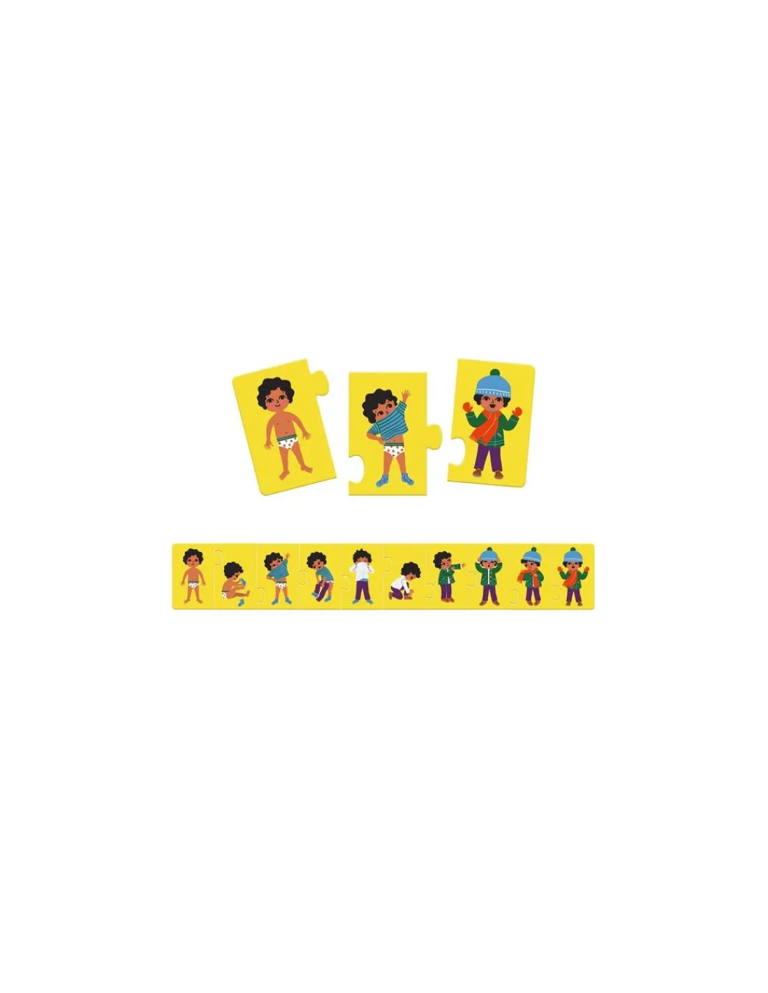 Djeco Puzzle frise je m'habille -