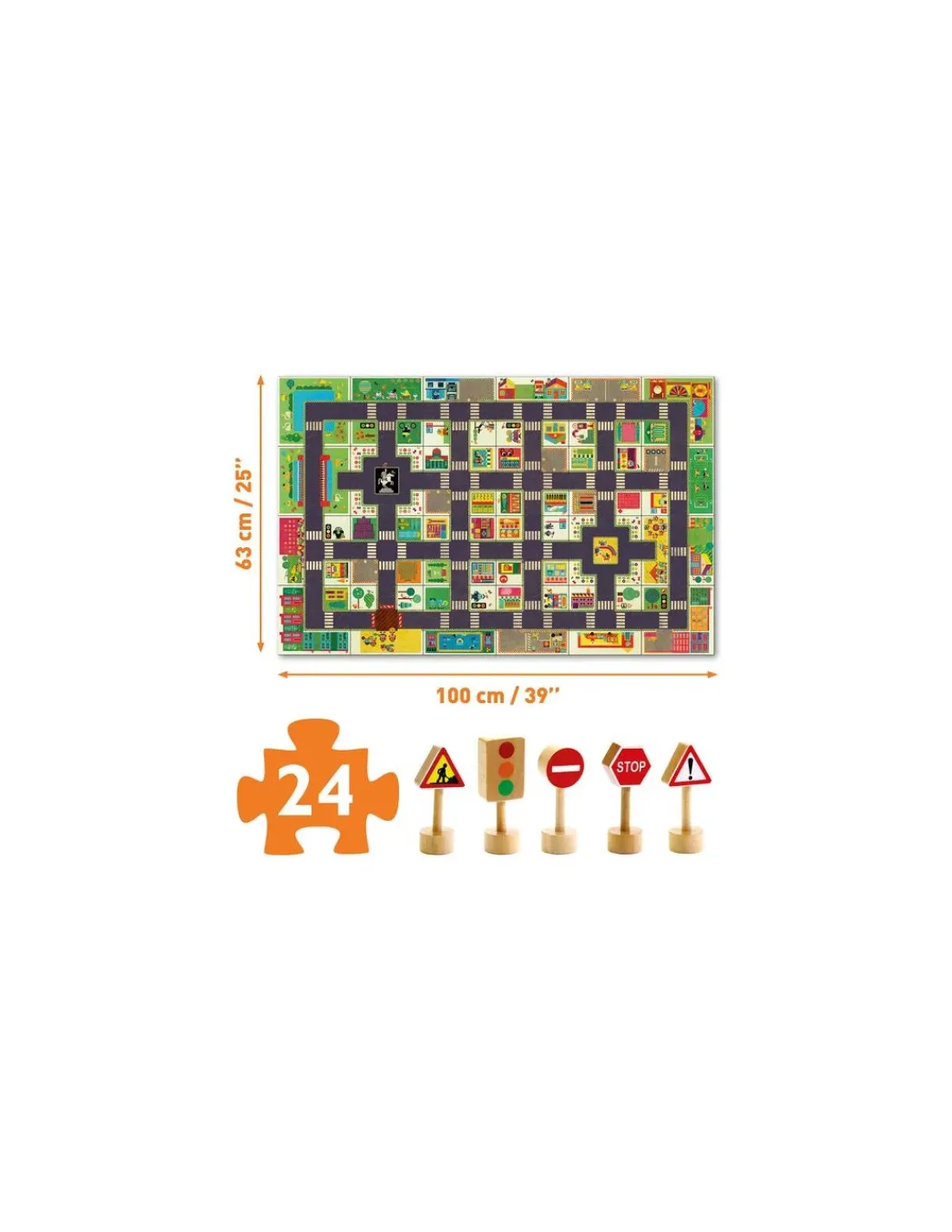 Enfant Djeco Puzzle géant la ville -