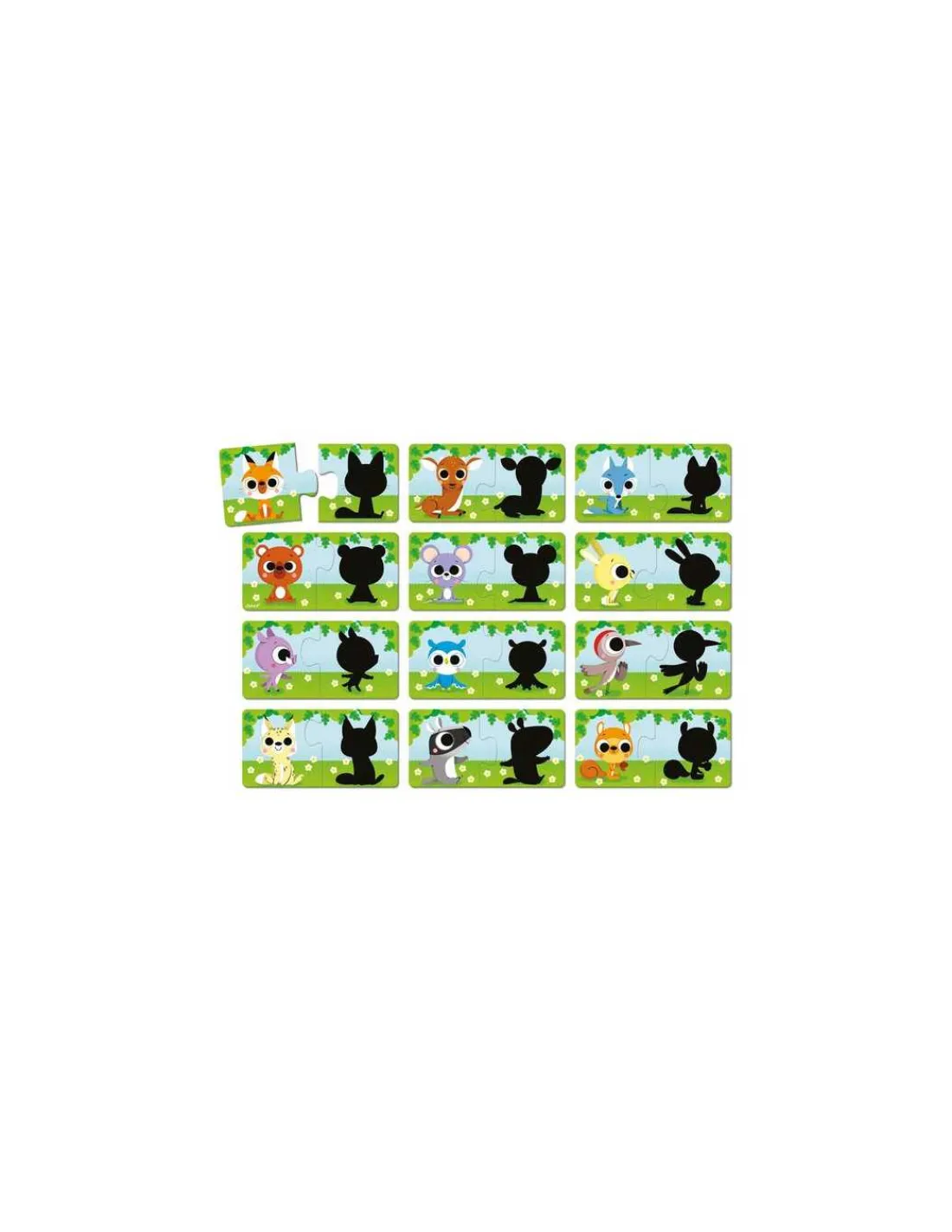 Janod Puzzle Les animaux et leur ombre -