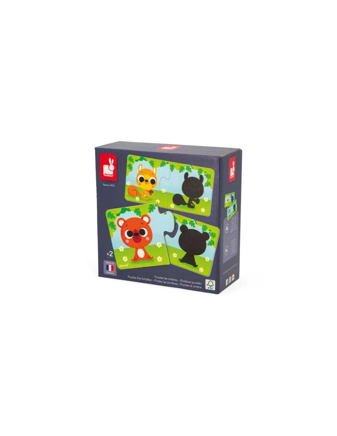Janod Puzzle Les animaux et leur ombre -