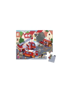 Enfant Janod Puzzle Pompiers 24 pièces -