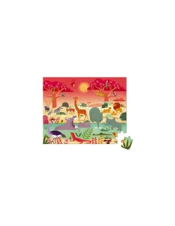 Janod Puzzle réserve animalière 54 pièces -