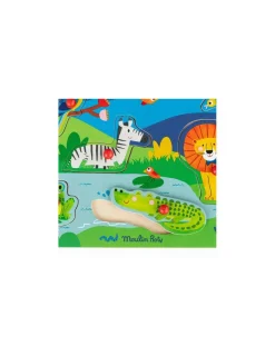 Moulin Roty Puzzle sonore animaux en bois Les toupitis -