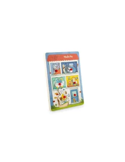 Moulin Roty Puzzle sonore en bois Puce & Pilou -